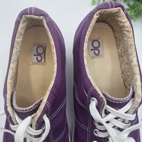Ocean Pacific OP Starlett Purple Canvas Wedge Sneakers Women's 10 Casual Shoes - Picture 4 of 10
